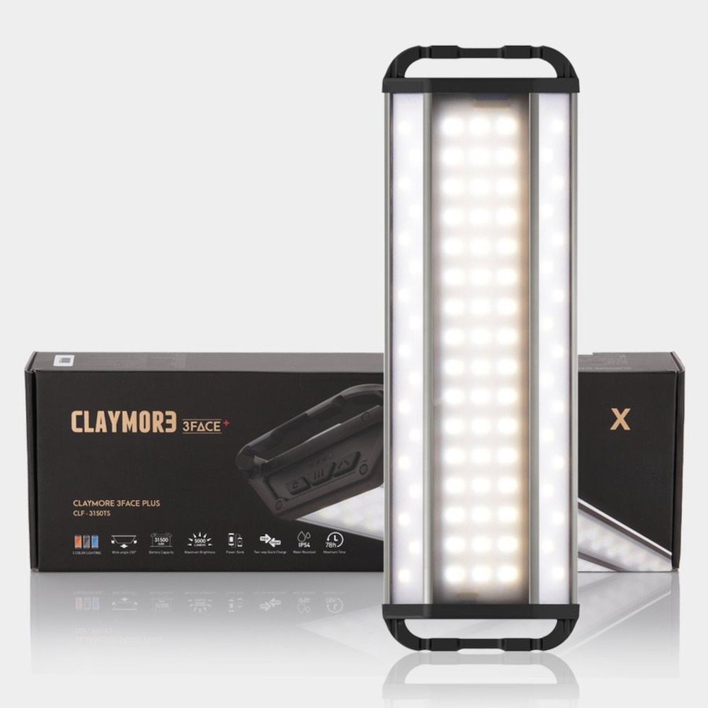 クレイモア（CLAYMORE） 3FACE+ X 充電式モバイルバッテリー LEDランタン CLF-3150TS-XB アウトドア キャンプ 防災 ライト 照明