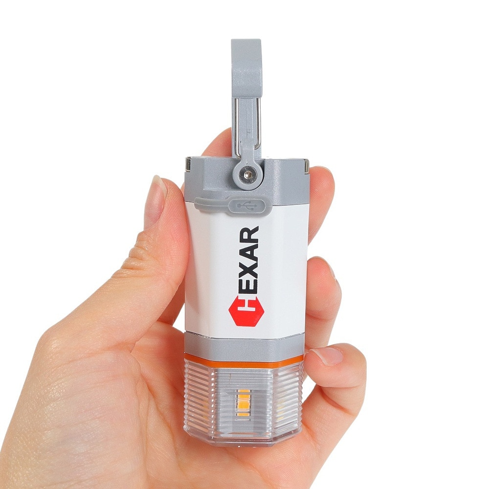 ヘキサー（HEXAR） コンパクト LEDランタン 充電式 小型 アウトドア キャンプ UL3 WHT