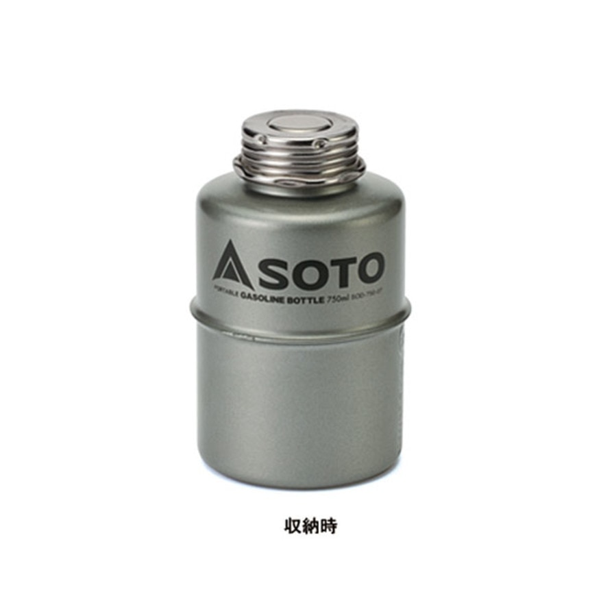 ソト（SOTO） ポータブルガソリンボトル 750ml SOD-750-07 キャンプ用品 ストーブ BBQ