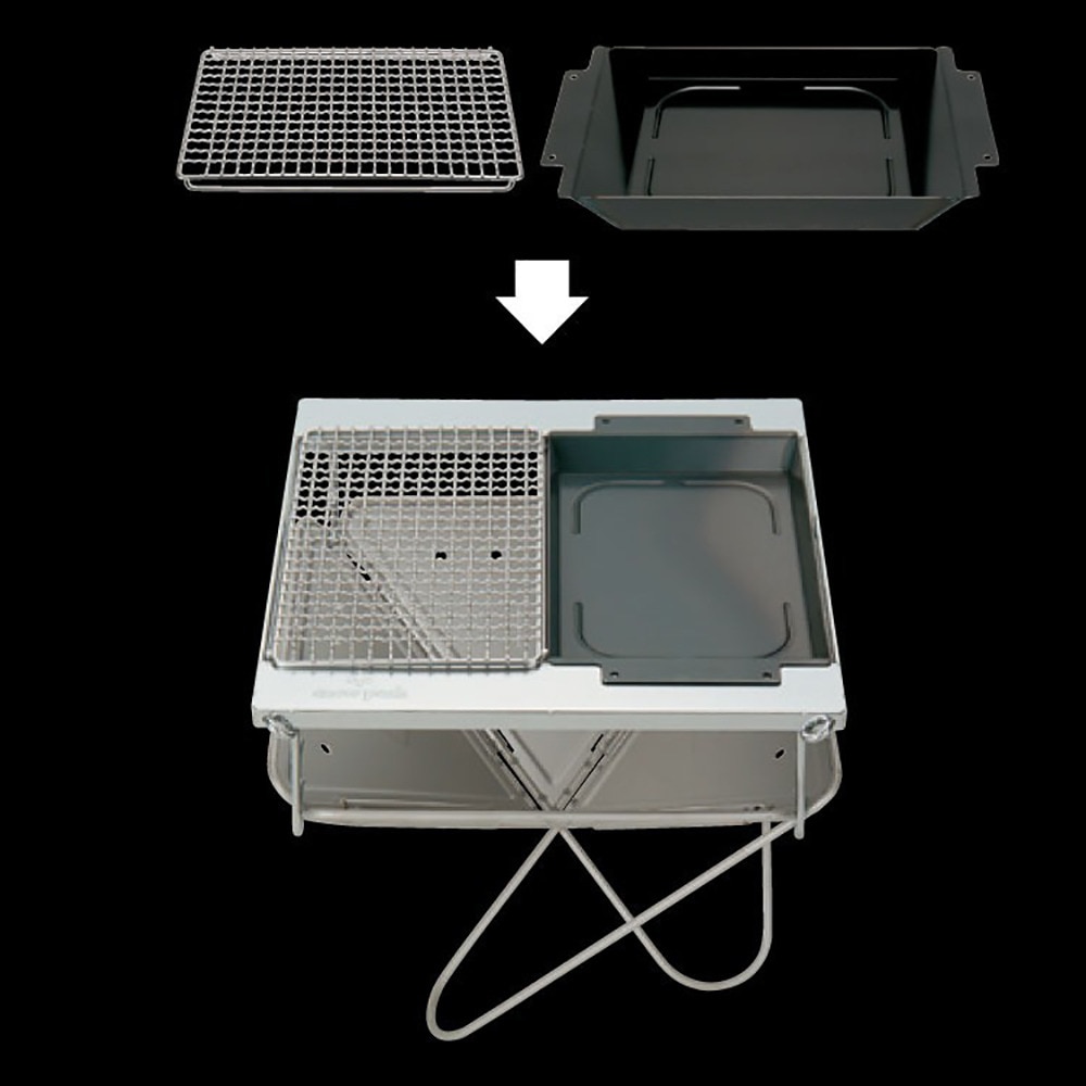 スノーピーク（snow peak） 焼アミステンレスハーフ Pro. Grill Stainless Half Pro. S-029HA コンロ 替え網 バーベキュー
