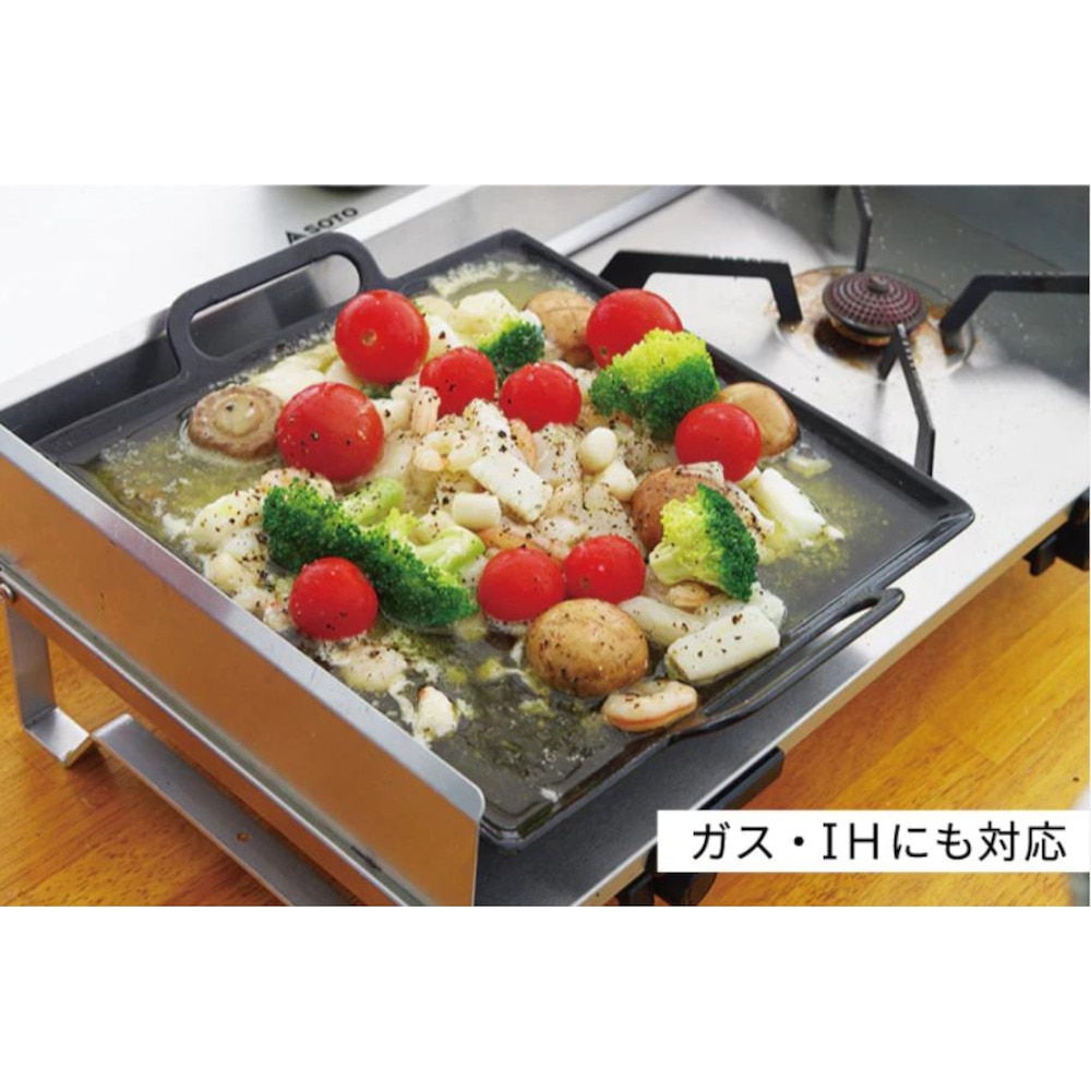 THE IRON FIELD GEAR（THE IRON FIELD GEAR） キャンプ 鉄板 ホーロー鉄Pan 0201-001 ブラック 調理器具 プレート アウトドア BBQ バーベキュー