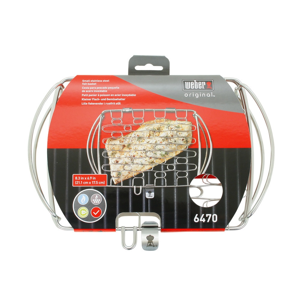 ウェーバー（WEBER） フィッシュバスケット スモール 6470 グリルパン 調理器具 キャンプ BBQ バーベキュー 食器洗浄機対応