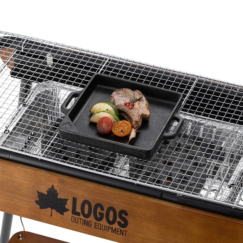 ロゴス（LOGOS） 在庫限り アイアンMYグリルPAN・スクエア 2022-7 81064203 BBQ バーベキュー グリルパン スキレット アウトドア 焼肉