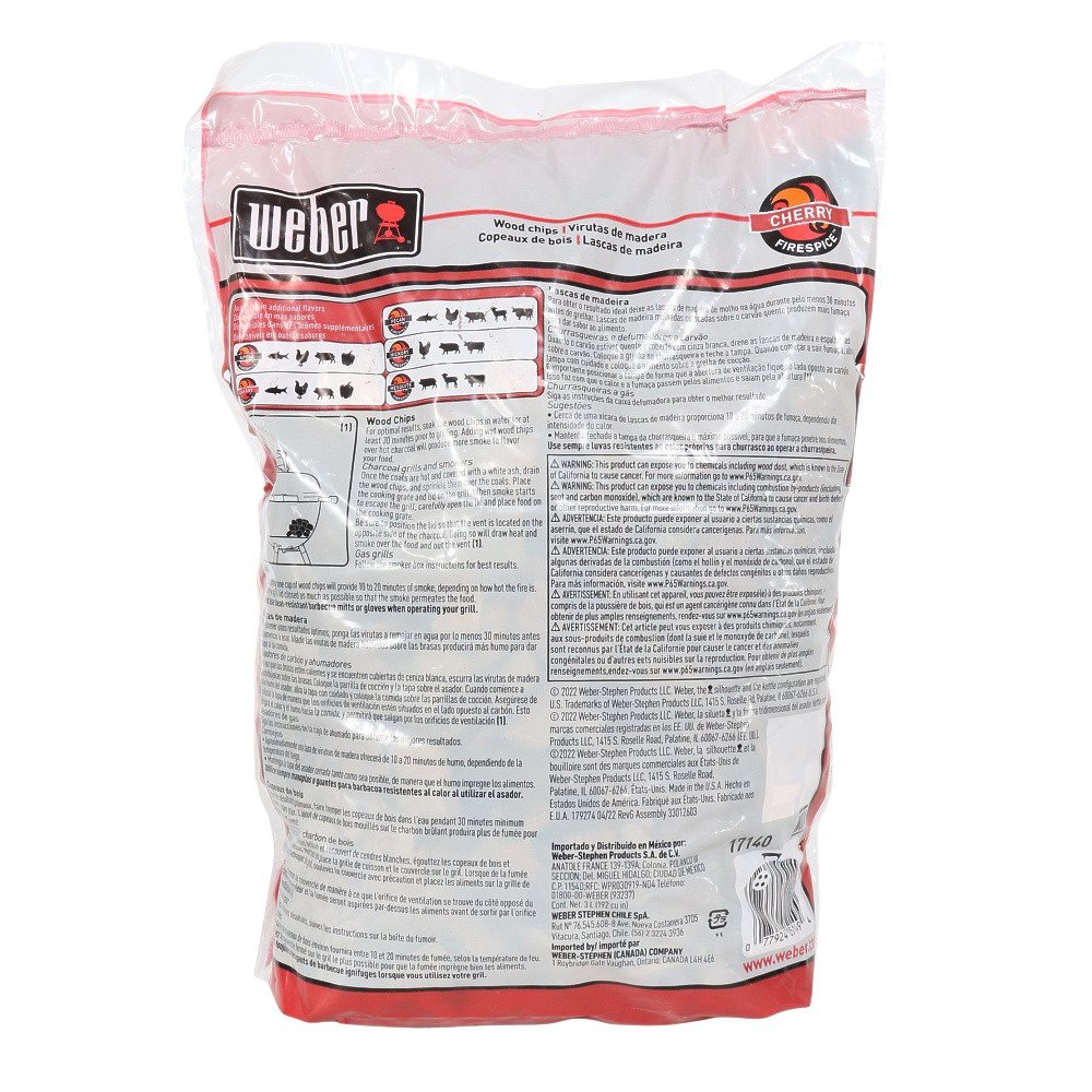 ウェーバー（WEBER） 燻製 チップ スモークチップ スモークウッド キャンプ チェリーウッドチップ 17140