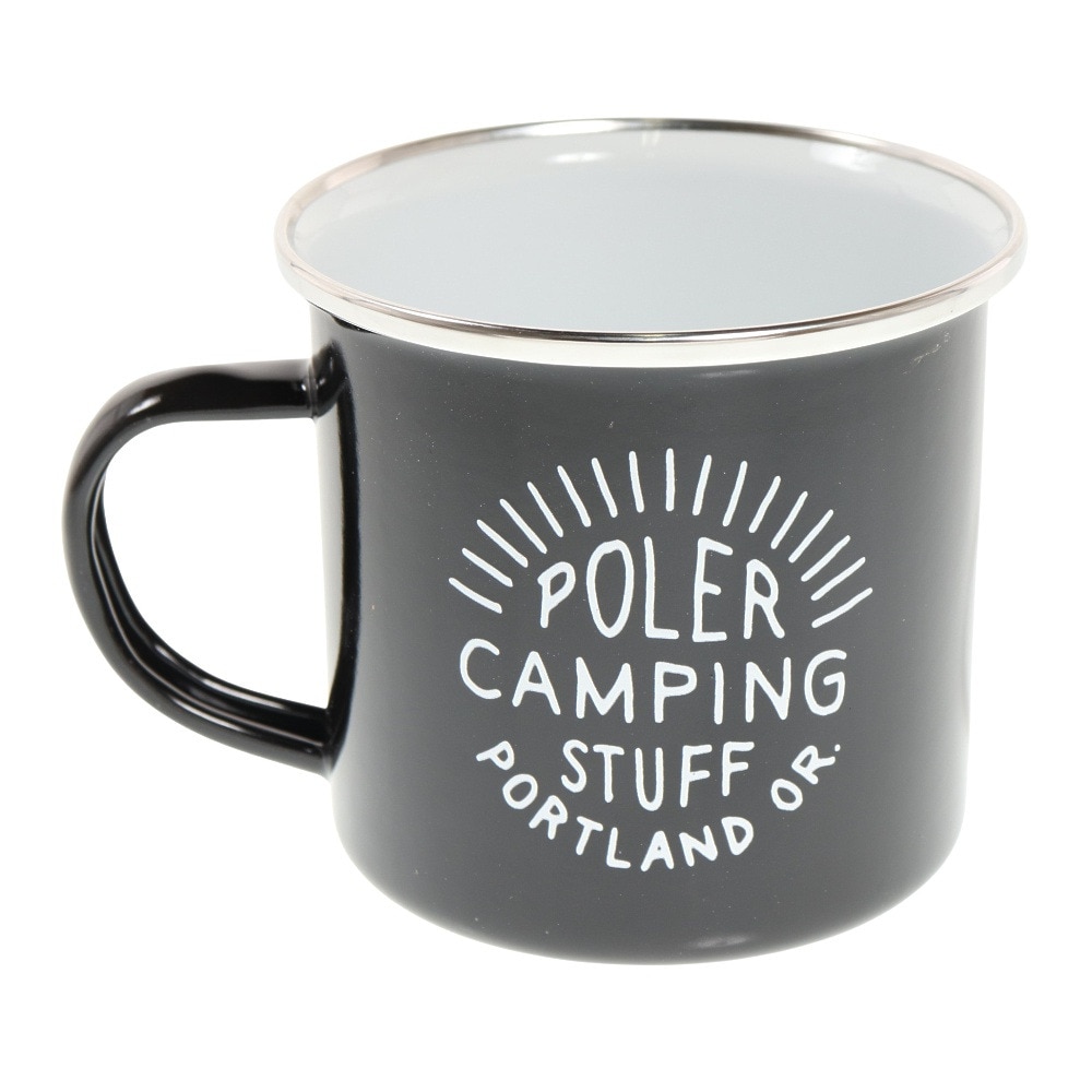 ポーラー（POLER）（メンズ、レディース、キッズ）CAMP MUG ブラック 214ACU9101-BLK アウトドア キャンプ レジャー BBQ バーベキュー マグカップ コップ 食器