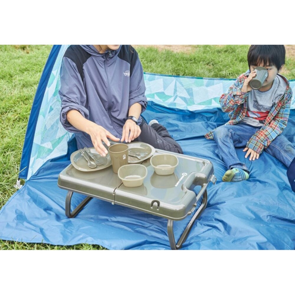 ホールアース（Whole Earth）（メンズ、レディース）FUN FUN TABLE SET ファン ファン テーブルセット WE2KDJ17  OLV 食器セット 4人用 レジャー ピクニック アウトドア・キャンプ用品はエルブレス