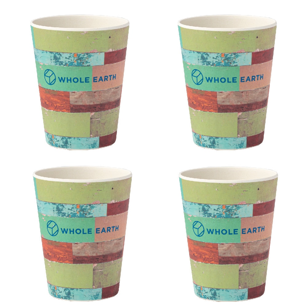 ホールアース（Whole Earth）（メンズ、レディース）食器 コップ タンブラー 4個セット BAMBOOD バンブッド カップセット WE2MDJ35 MLT グリーン