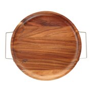ダルトン（DULTON）（メンズ、レディース、キッズ）食器 アカシア トレイ ウィズ メタル ハンドル ラウンド K19-0107 お皿 プレート 小物置き インテリア