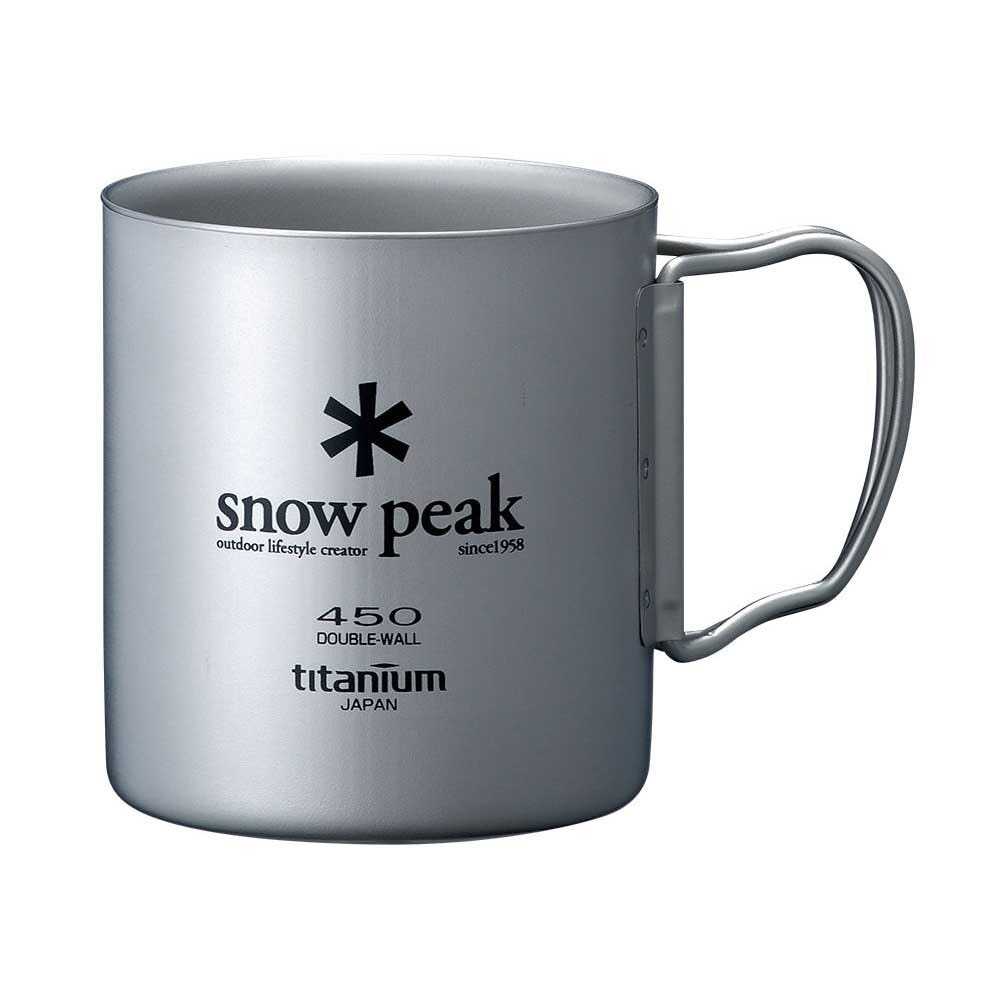 スノーピーク（snow　450　キャンプ　バーベキュー　peak）（メンズ、レディース）チタンダブルマグ　アウトドア・キャンプ用品はエルブレス　MG-053R　マグカップ