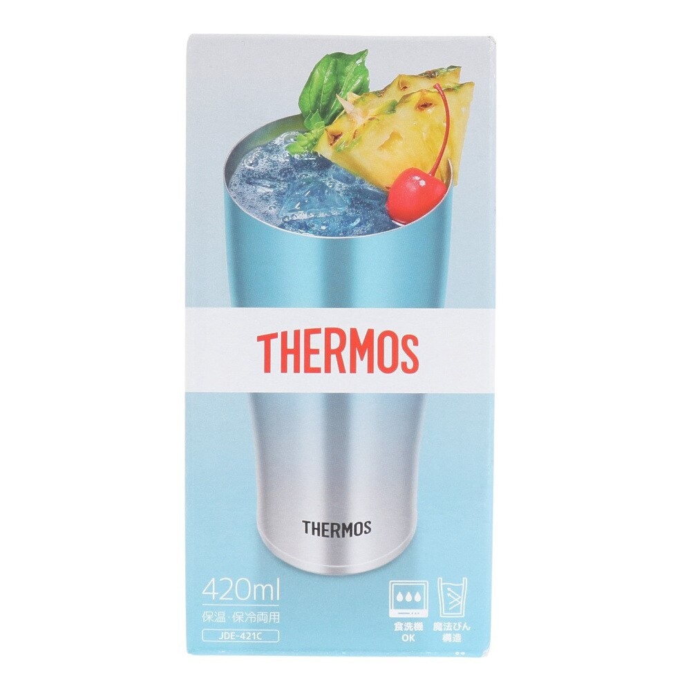 サーモス（THERMOS） カップ マグカップ キャンプ 真空断熱タンブラー JDE-421C BL-FD BBQ