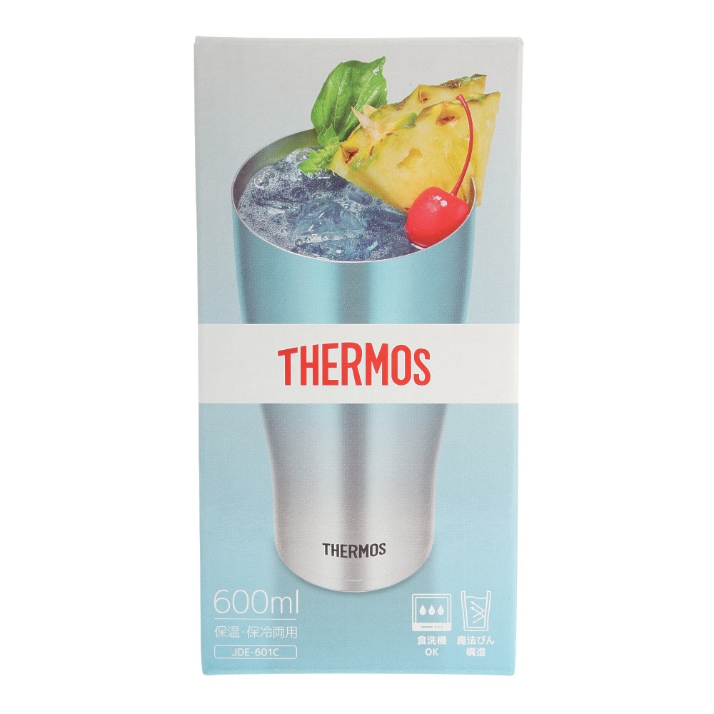 サーモス（THERMOS） タンブラー 保温 保冷 600ml 真空断熱タンブラー JDE-601C BL-FD ブルー