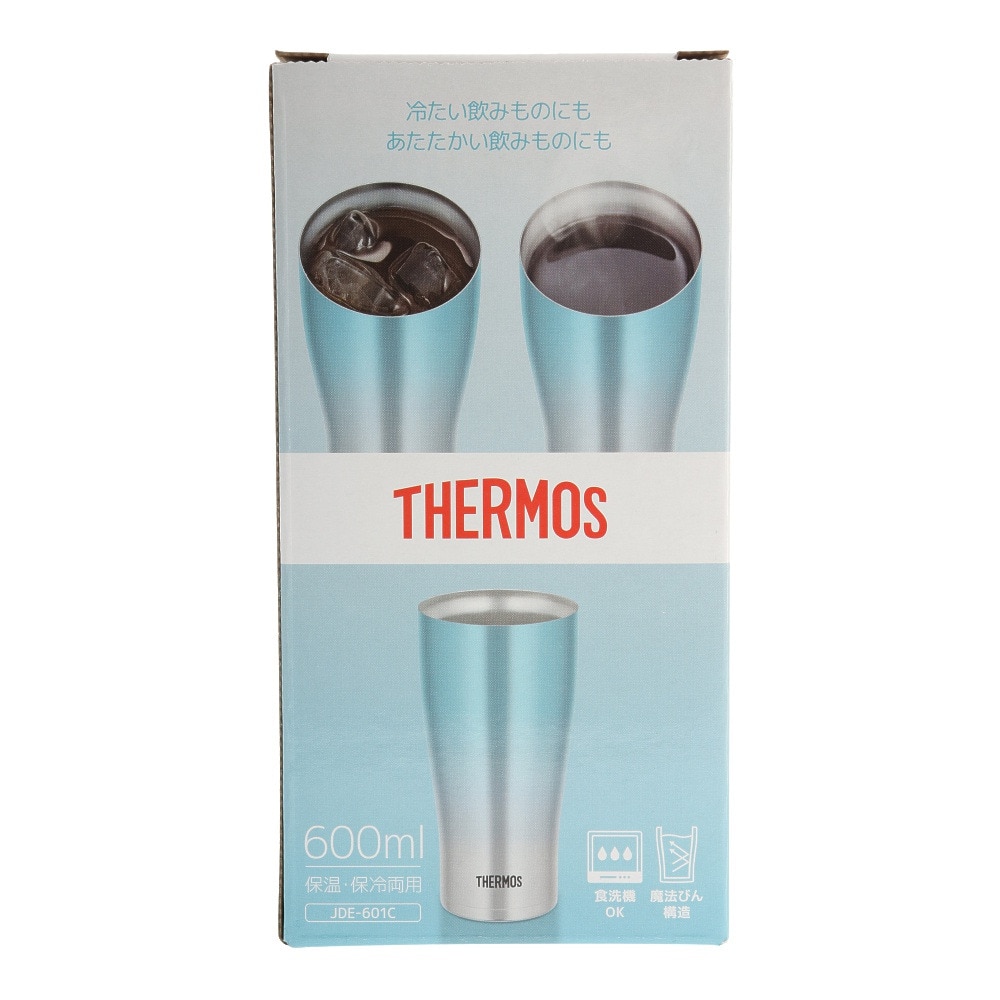 サーモス（THERMOS） タンブラー 保温 保冷 600ml 真空断熱タンブラー JDE-601C BL-FD ブルー