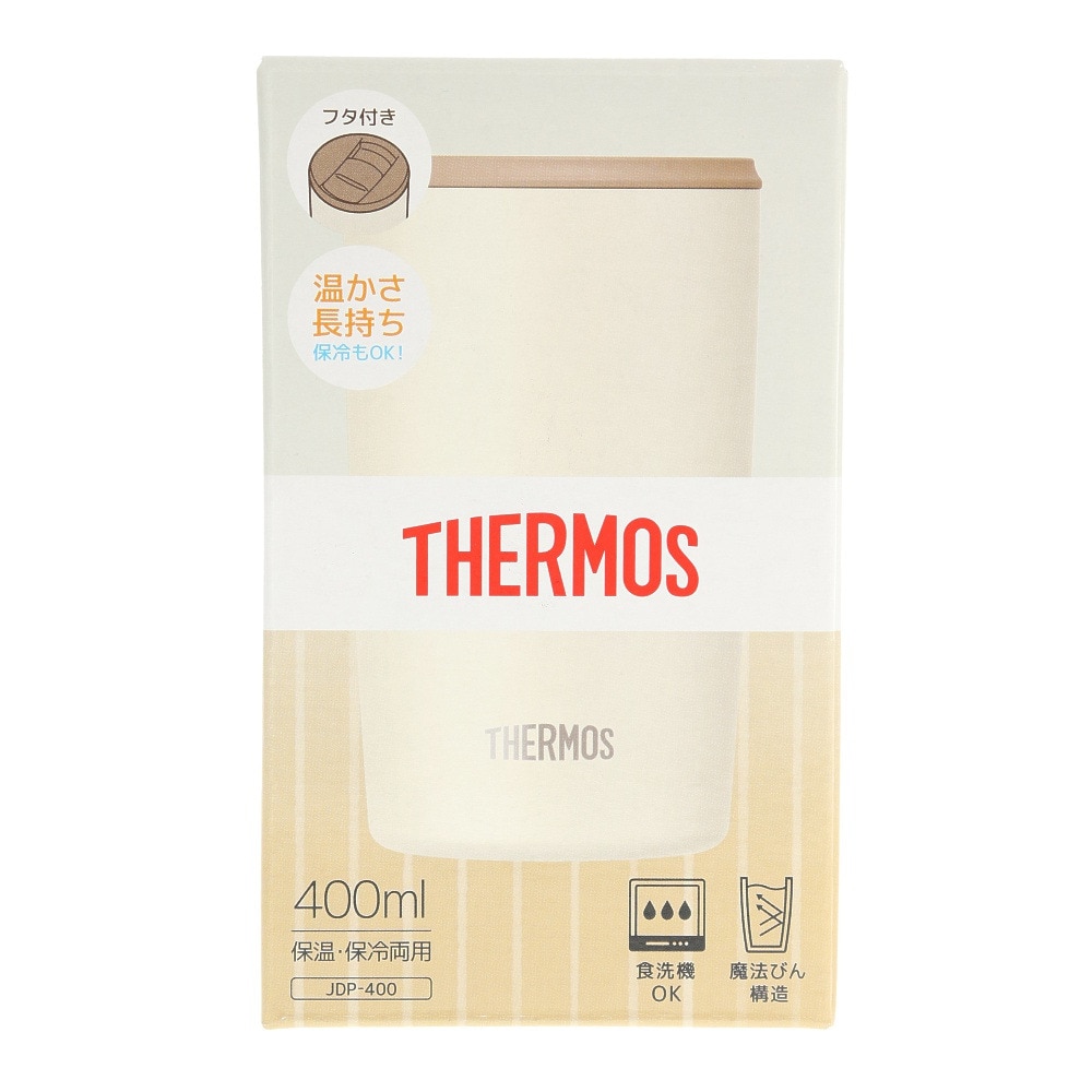 サーモス（THERMOS） タンブラー フタ付き 保温 保冷 400ml 真空断熱タンブラー JDP-400 WH 