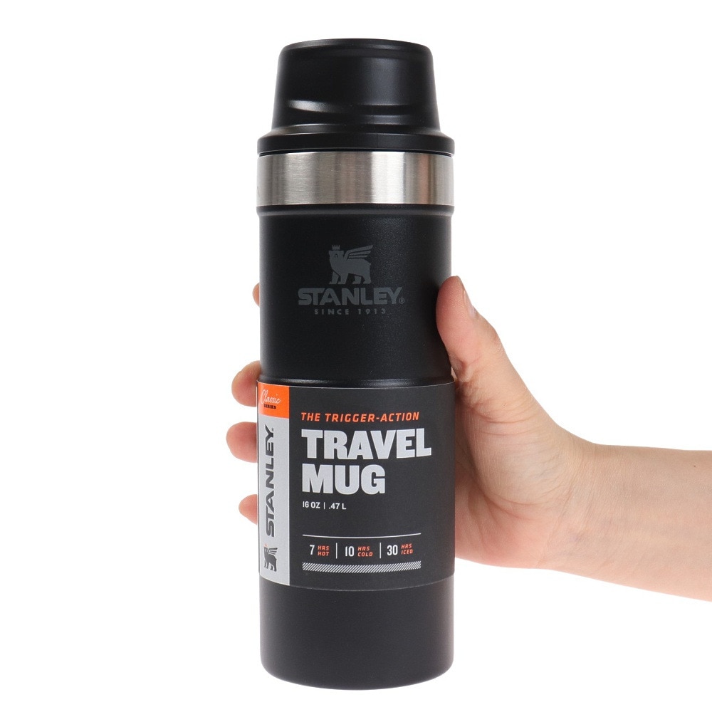 スタンレー（STANLEY）（メンズ、レディース、キッズ）水筒 タンブラー ボトル 保温 保冷 クラシック真空ワンハンドマグII ブラック 0.47L 10-06439-245