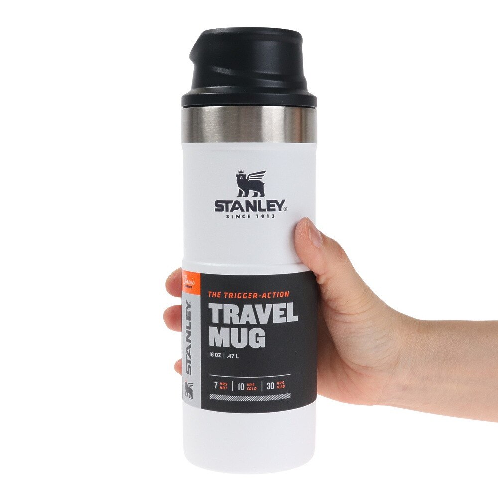スタンレー（STANLEY）（メンズ、レディース、キッズ）クラシック真空ワンハンドマグII ホワイト 0.47L 10-06439-246 水筒 保温保冷 アウトドア 通勤 通学 
