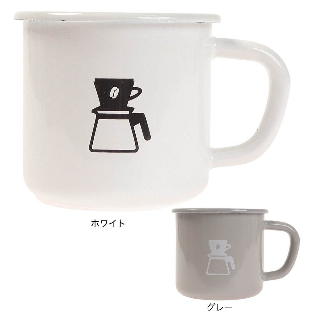 ハイマウント（High MOUNT） マグカップ キャンプ ホーローコーヒーマグ 45503 8cm 380ml WH ホワイト ほうろう コップ