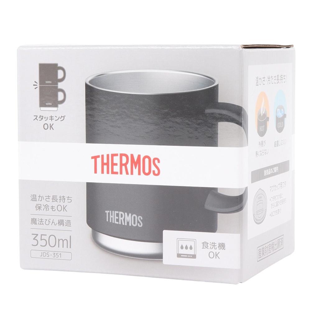 サーモス（THERMOS） カップ キャンプ 真空断熱マグカップ JDS-351 BK