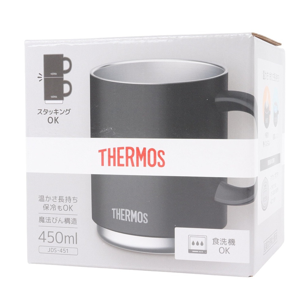 サーモス（THERMOS） カップ キャンプ 真空断熱マグカップ JDS-451 BK