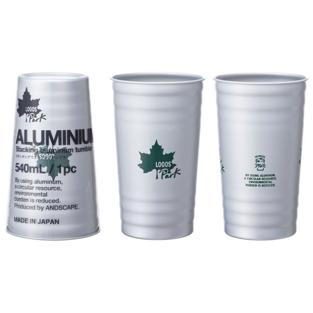 サンナップ（sunnap） カップ マグカップ キャンプ スタッキング LOGOS Park アルミタンブラー 540ml C540ALP
