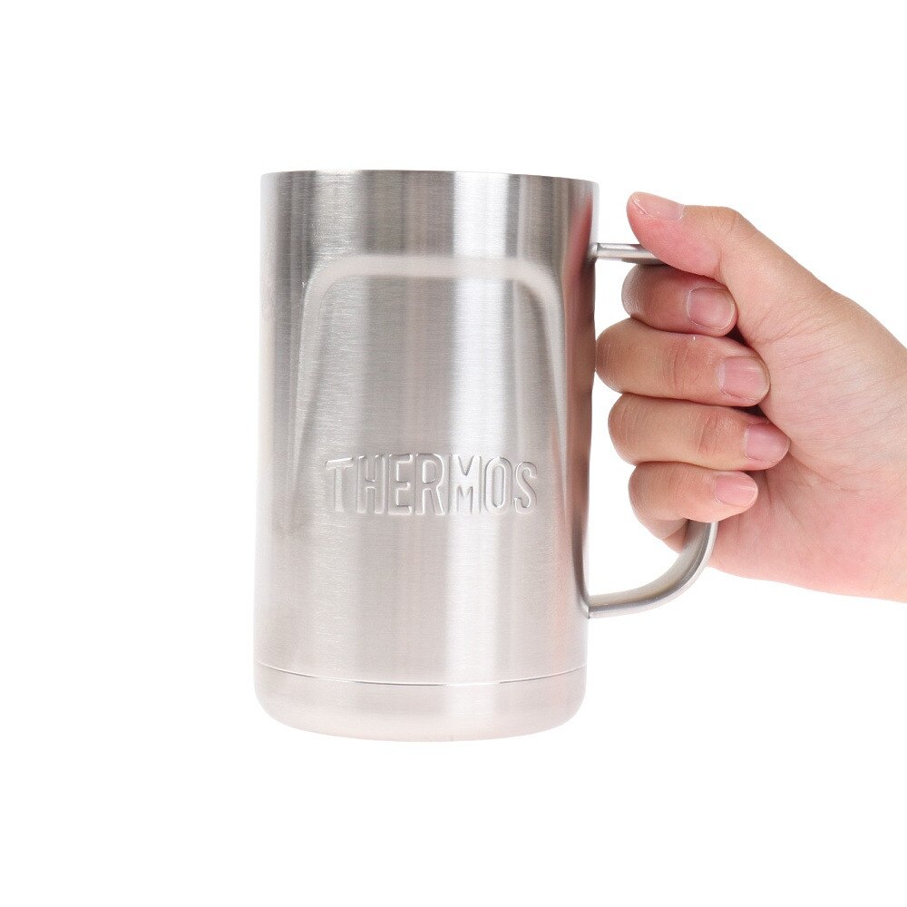 サーモス（THERMOS）（メンズ、レディース）ジョッキ ビール 保冷 保温 600ml 真空断熱ジョッキ JDK-600 S2 シルバー アウトドア キャンプ