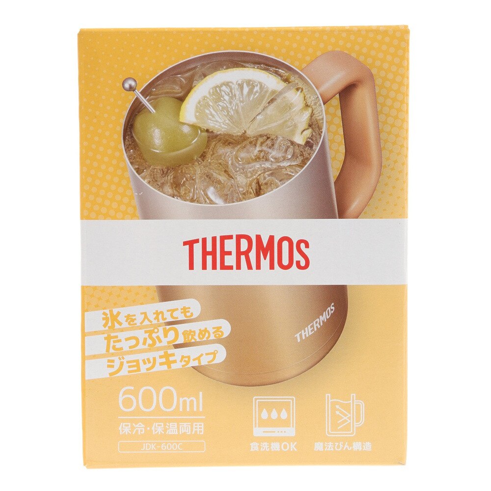 サーモス（THERMOS） ジョッキ 保冷 保温 ビール 真空断熱ジョッキ スパークリングゴールド JDK-600C SP-GD