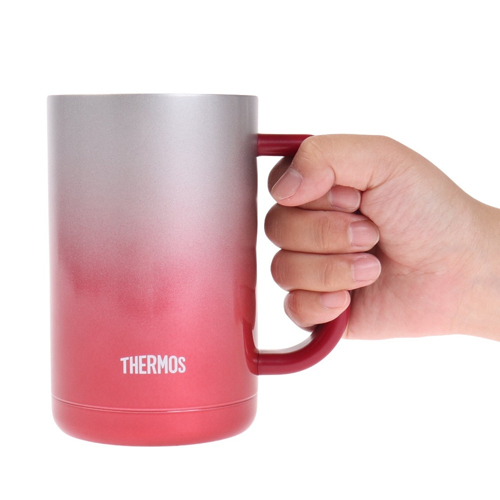 サーモス（THERMOS）（メンズ、レディース）食器 キャンプ アウトドア 真空断熱ジョッキ スパークリングレッド JDK-600C SP-R