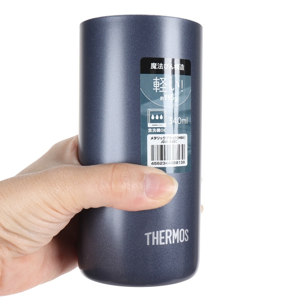 サーモス（THERMOS） タンブラー 保冷 保温 真空断熱タンブラー 340ml ブラック JDW-340C MBK