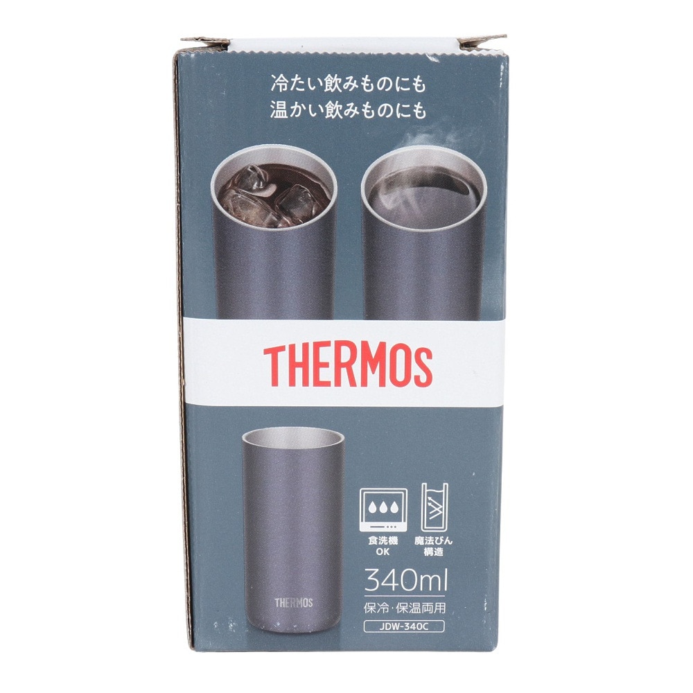 サーモス（THERMOS） タンブラー 保冷 保温 真空断熱タンブラー 340ml ブラック JDW-340C MBK