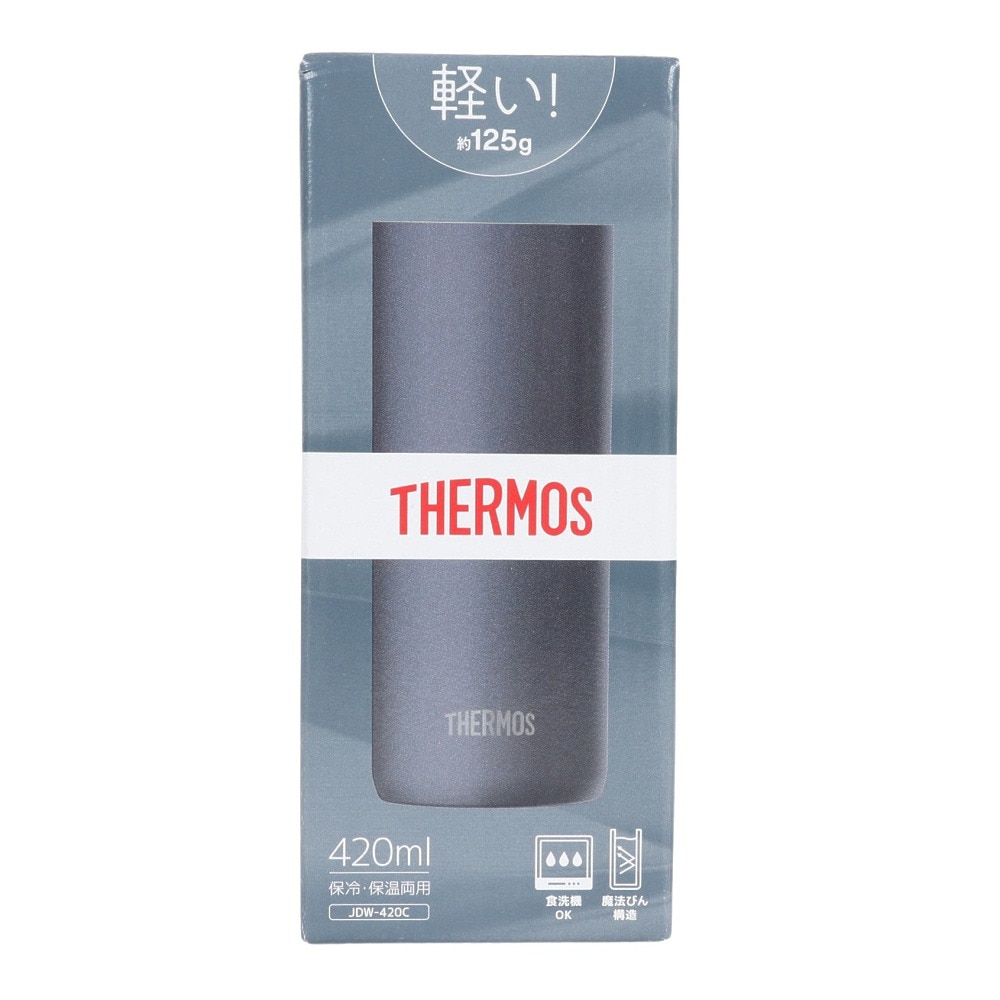 サーモス（THERMOS） タンブラー 保冷 保温 真空断熱タンブラー 420ml ブラック JDW-420C MBK
