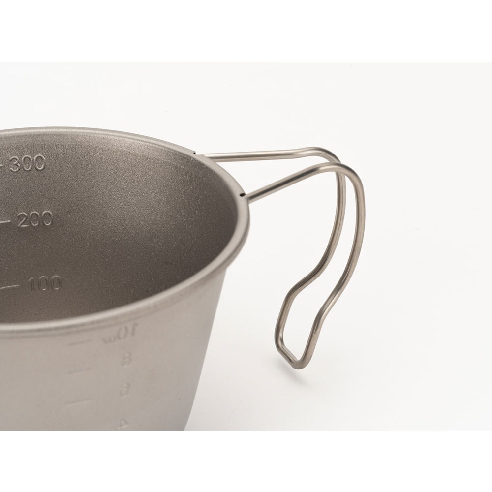 深型チタンシェラカップ 蓋付き コップ 食器（アウトドアグッズ