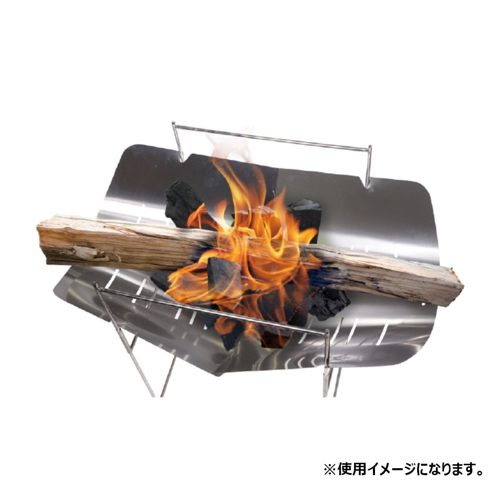 モンターナ（Montagna） ポータブル焚火&グリル HAC2756 アウトドア キャンプ BBQ バーベキューコンロ 折りたたみ コンパクト 軽量