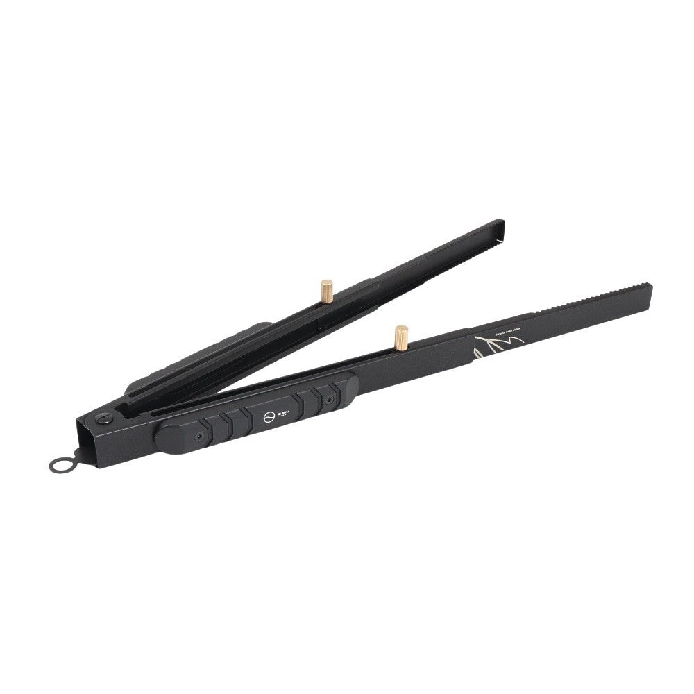 ゼンキャンプス（ZENCamps） 焚き火 キャンプ 火バサミ兼トング BLACK LK-YH43-U40B