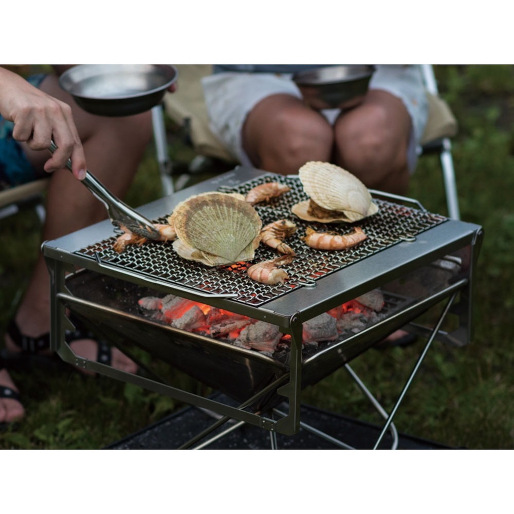 スノーピーク｜野遊びセット 2022秋 焚火台L BBQオプションセット FK-248 焚火台 焼きアミ 網 アウトドア キャンプ 焚き火 バーベキュー  - アウトドア・キャンプ用品はエルブレス