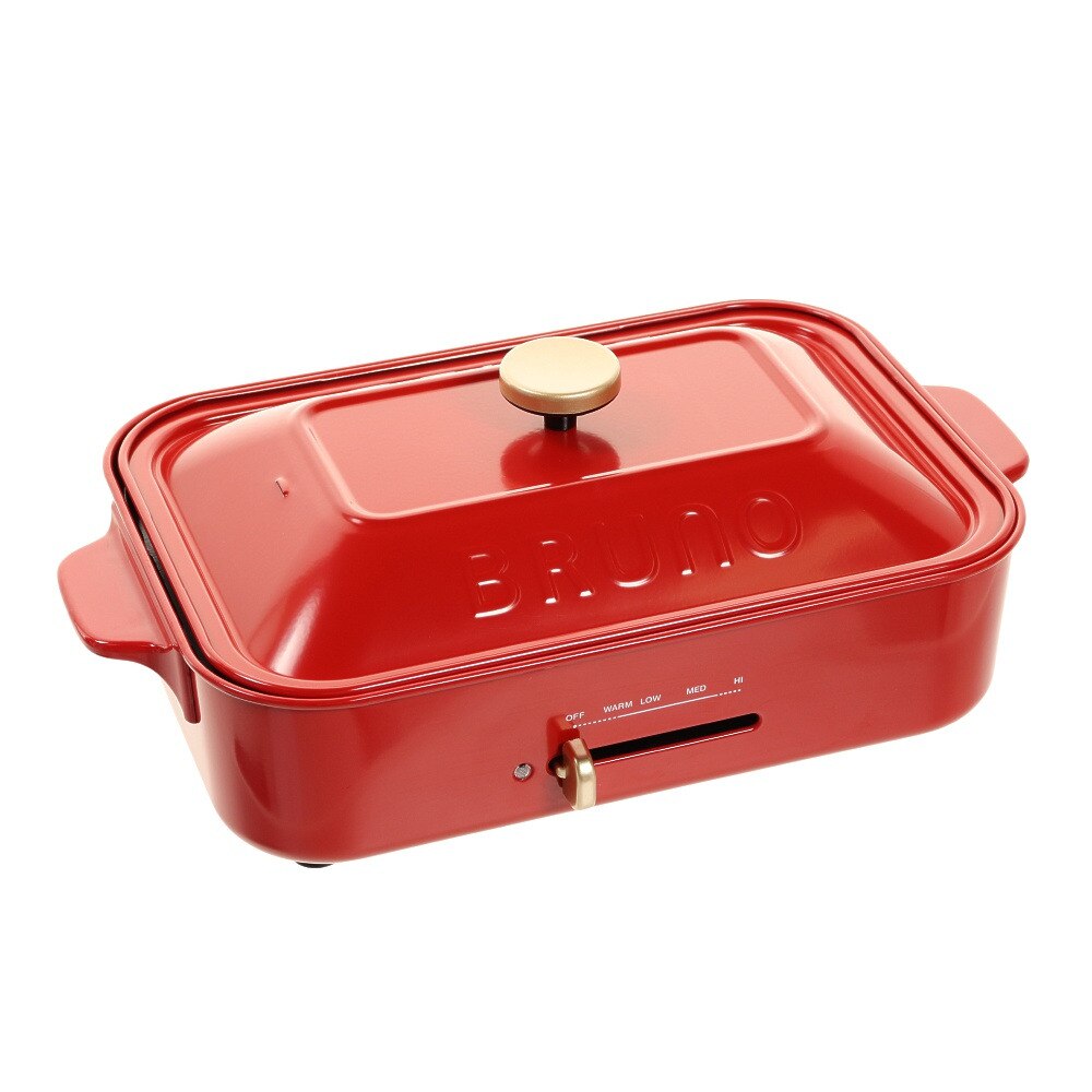  キャンプ アウトドア 調理器具 コンパクトホットプレート レッド 7760193