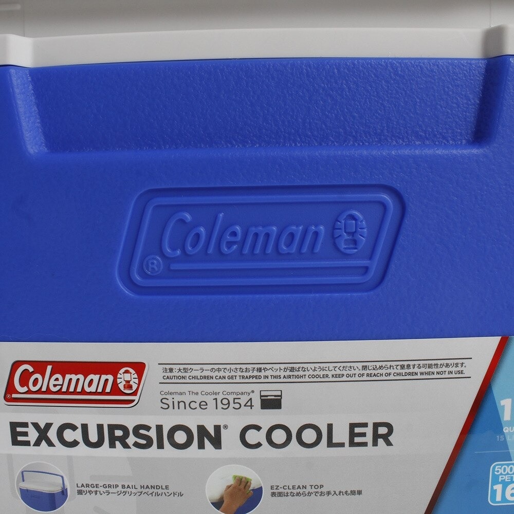 コールマン（Coleman） エクスカーション クーラーボックス 16QT ブルーホワイト 15L 2000027859 キャンプ BBQ 釣り アウトドア