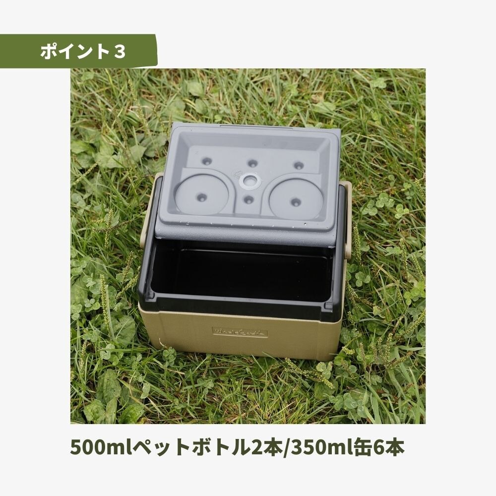 ホールアース（Whole Earth） ミニクーラー6 オリーブ 5L WE2KDI09 OLV クーラーボックス アウトドア キャンプ レジャー BBQ バーベキュー