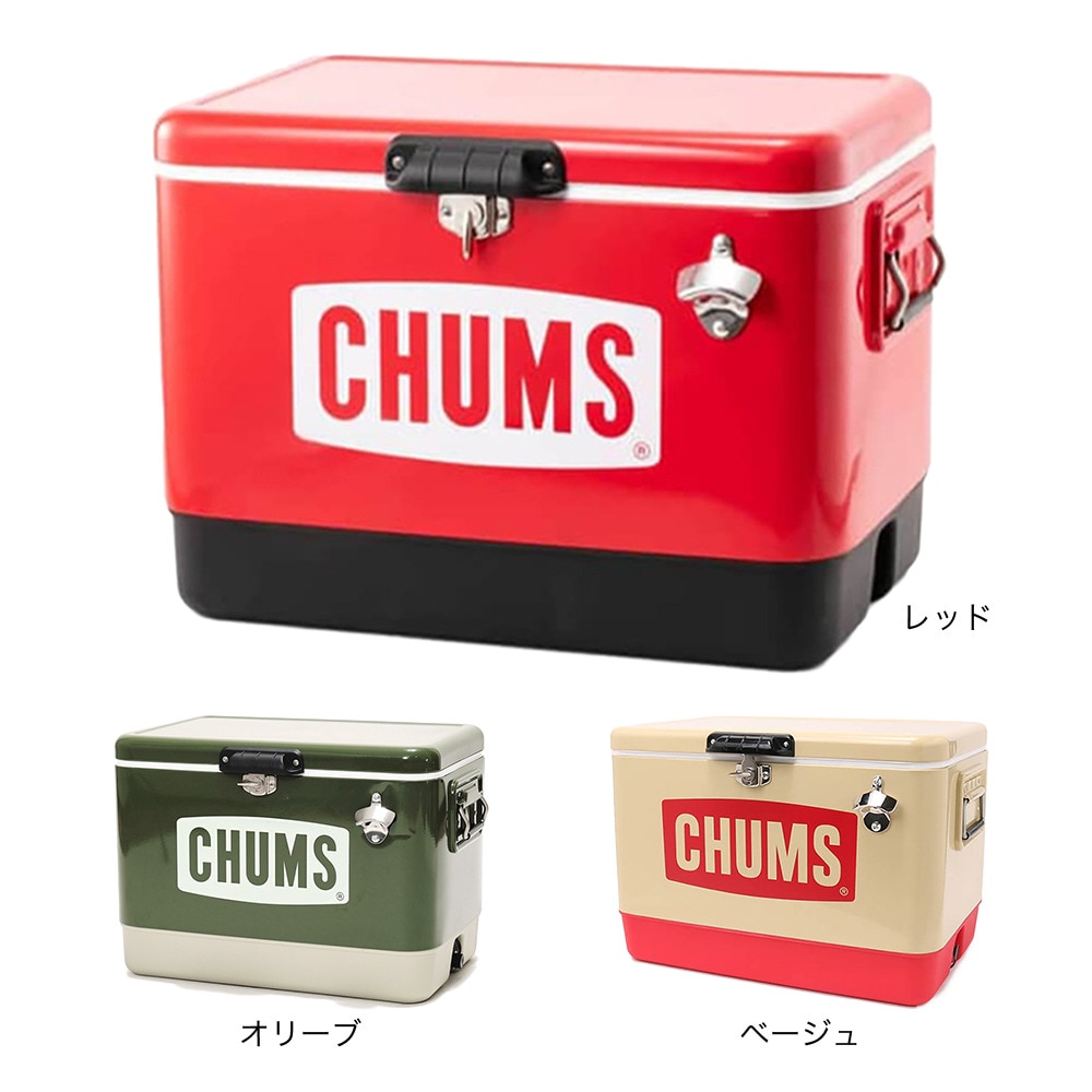 チャムス（CHUMS） ハードクーラー スチールクーラーボックス 保冷 54L CH62-1802 アウトドア キャンプ
