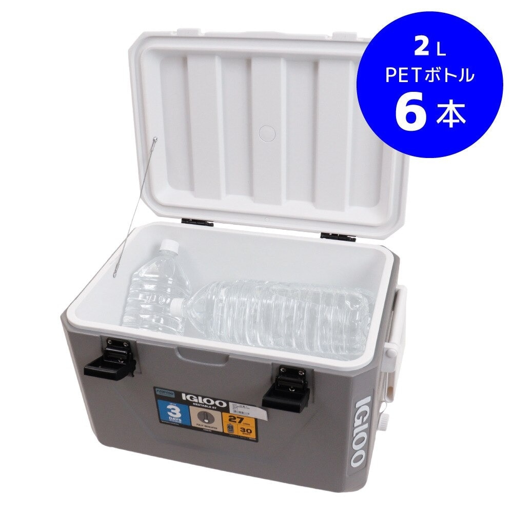 イグルー（igloo） クーラーボックス アイスボックス 27L 保冷 ネスティングクーラー 150386 グレー 防災