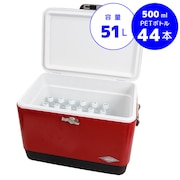 コールマン（Coleman） スチールベルトクーラー 54QT レッド ブラック 51L 3000006615 クーラーボックス キャンプ BBQ バーベキュー 釣り