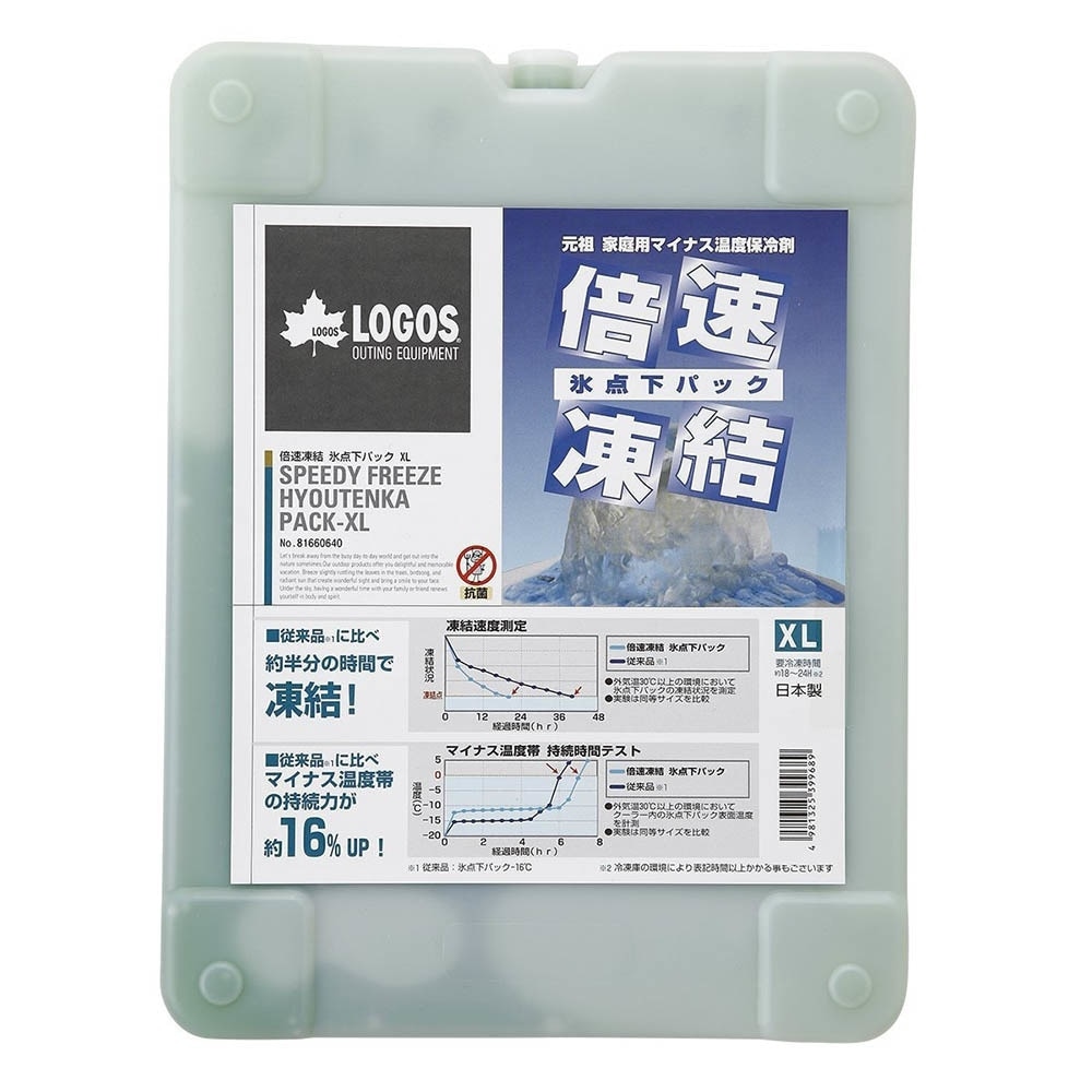 ロゴス（LOGOS） クーラー 2点セット 抗菌・ベーシッククーラー L + 倍速凍結・氷点下パックXL 81670322 81660640