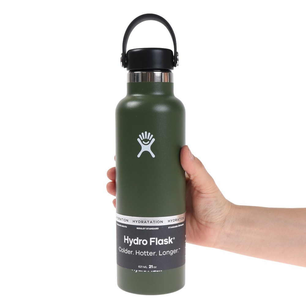 ハイドロフラスク（HydroFlask） 水筒 ボトル マグ 21 oz Standard Mouth 5089014-08Olive