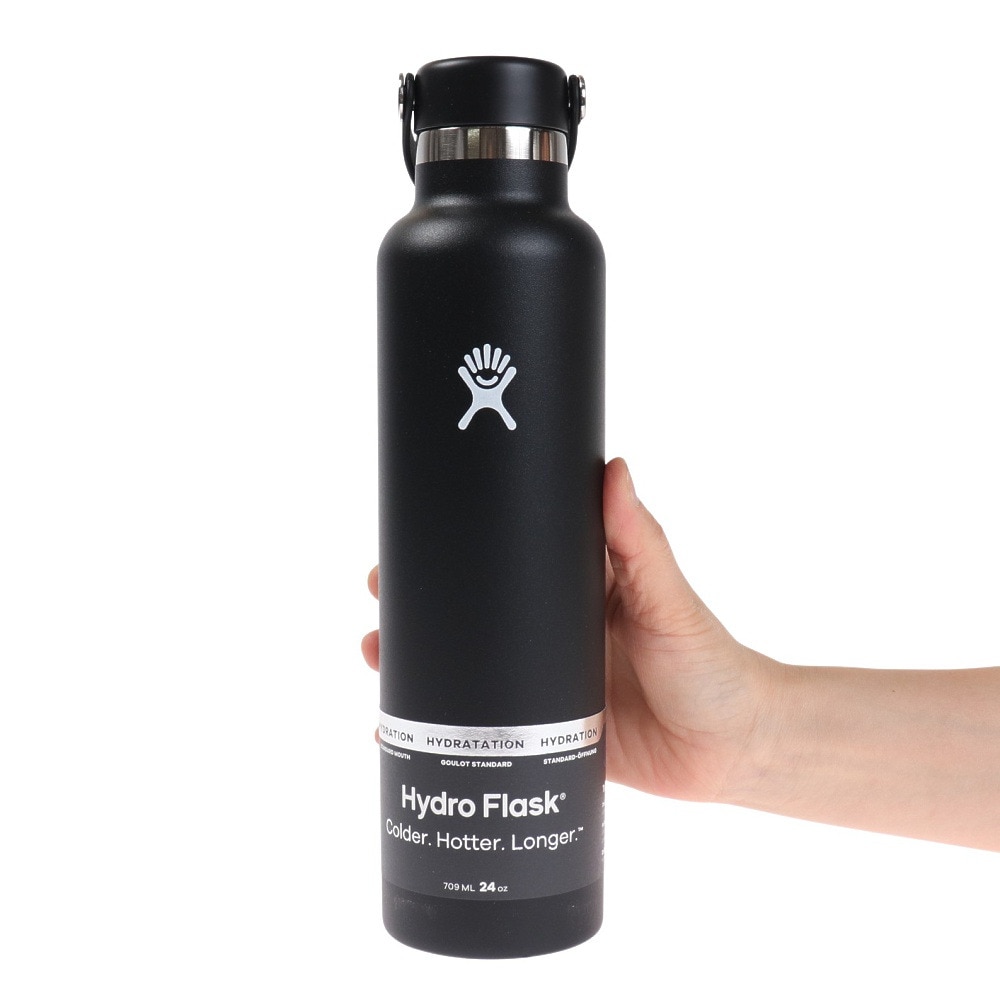 ハイドロフラスク（HydroFlask） 24 oz Standard Mouth ブラック 5089015-20 水筒 マグ ボトル アウトドア キャンプ BBQ スポーツ 通勤 通学 部活 保温保冷