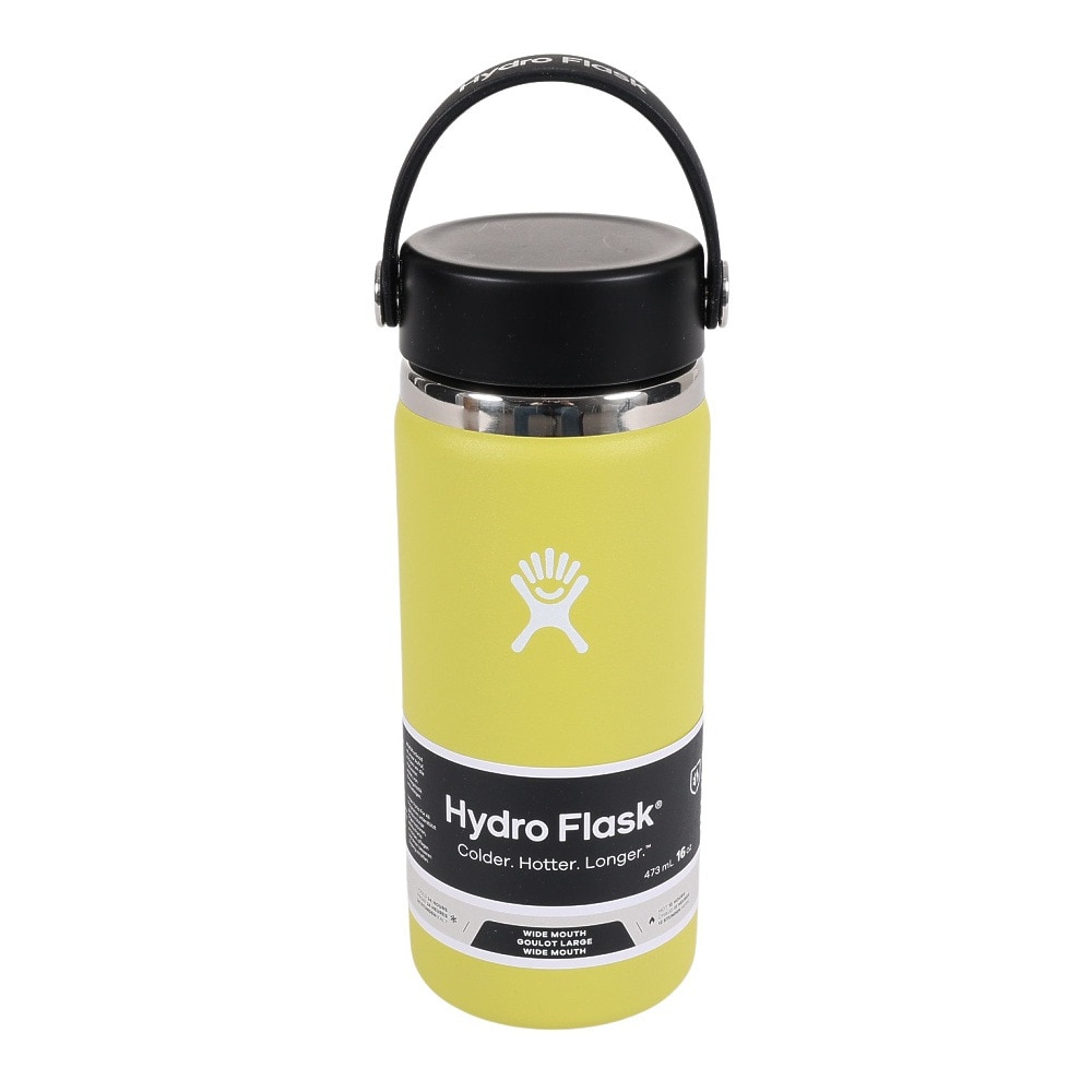 ハイドロフラスク（HydroFlask） 水筒 ステンレスボトル ドリンクボトル 保温保冷 イエロー 473ml 16oz WIDE MOUTH Cactus 8900150114231