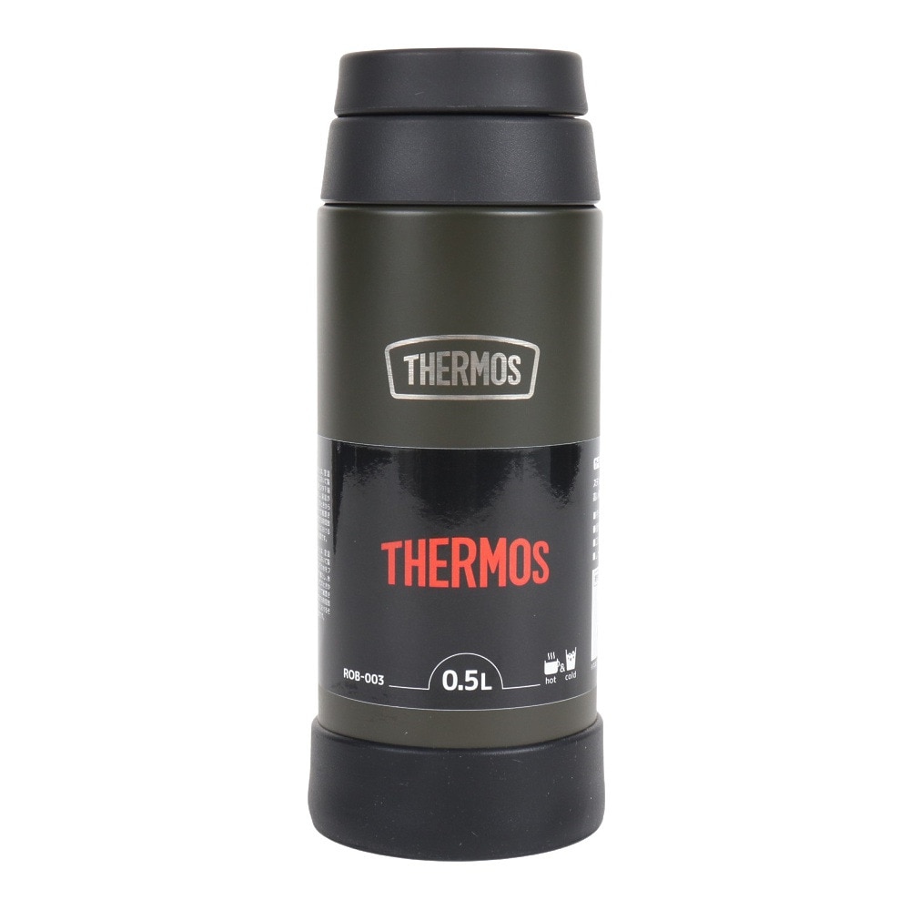 サーモス（THERMOS） 水筒 魔法びん 保冷 保温 真空断熱ケータイマグ ROB-003 KKI カーキ 500ml