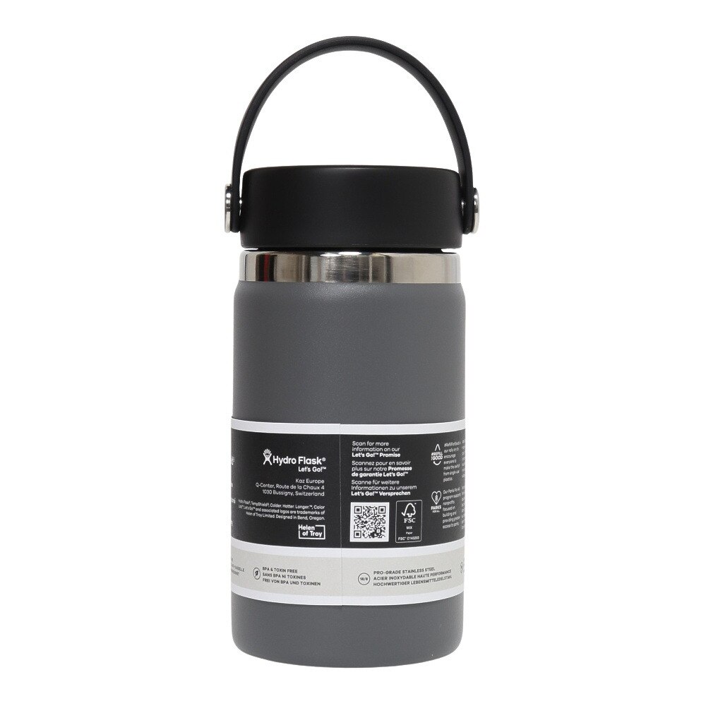 ハイドロフラスク（HydroFlask） 水筒 ボトル ステンレスボトル 保冷 保温 12 oz Wide Mouth 8900140050201 Stone