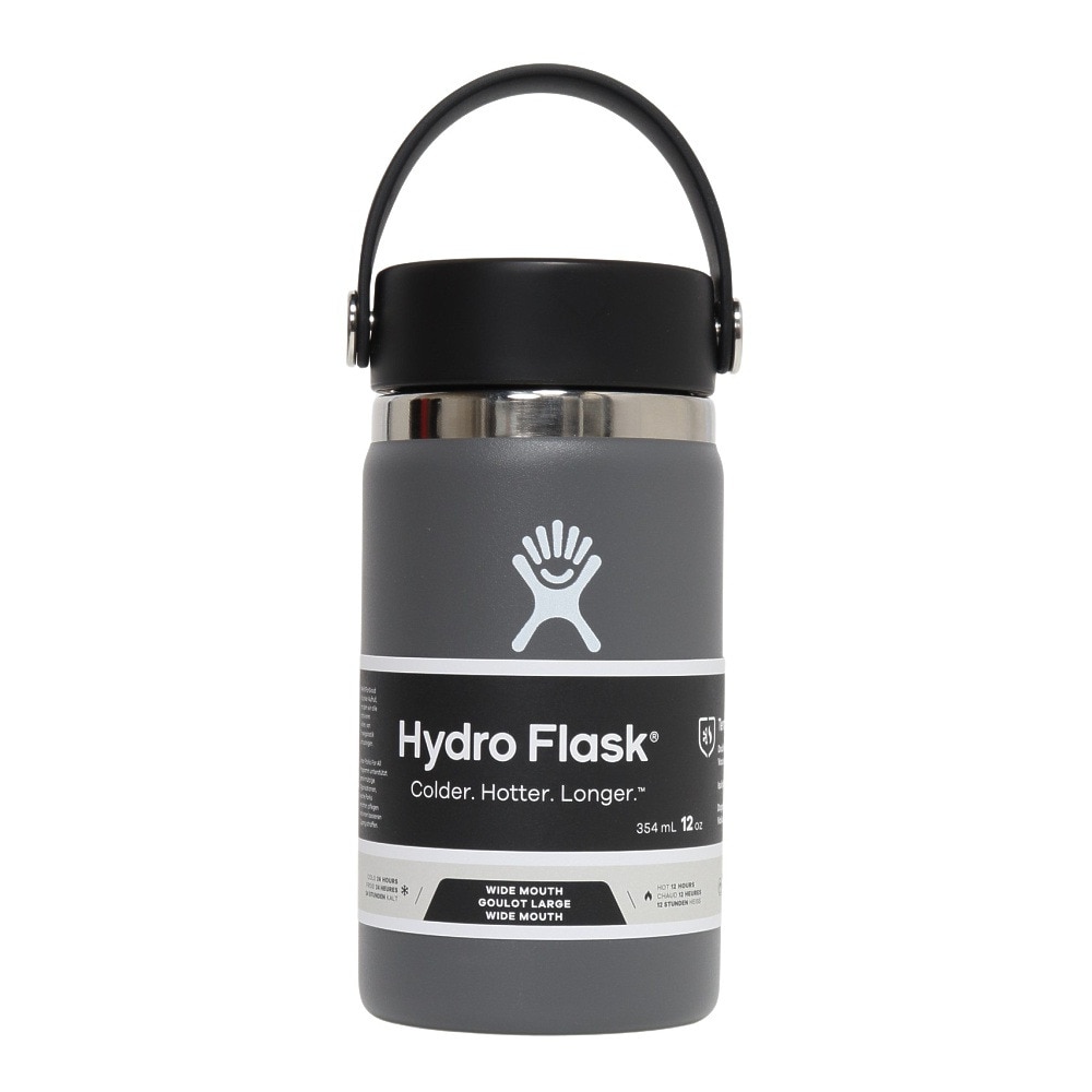 ハイドロフラスク（HydroFlask） 水筒 ボトル ステンレスボトル 保冷 保温 12 oz Wide Mouth 8900140050201 Stone