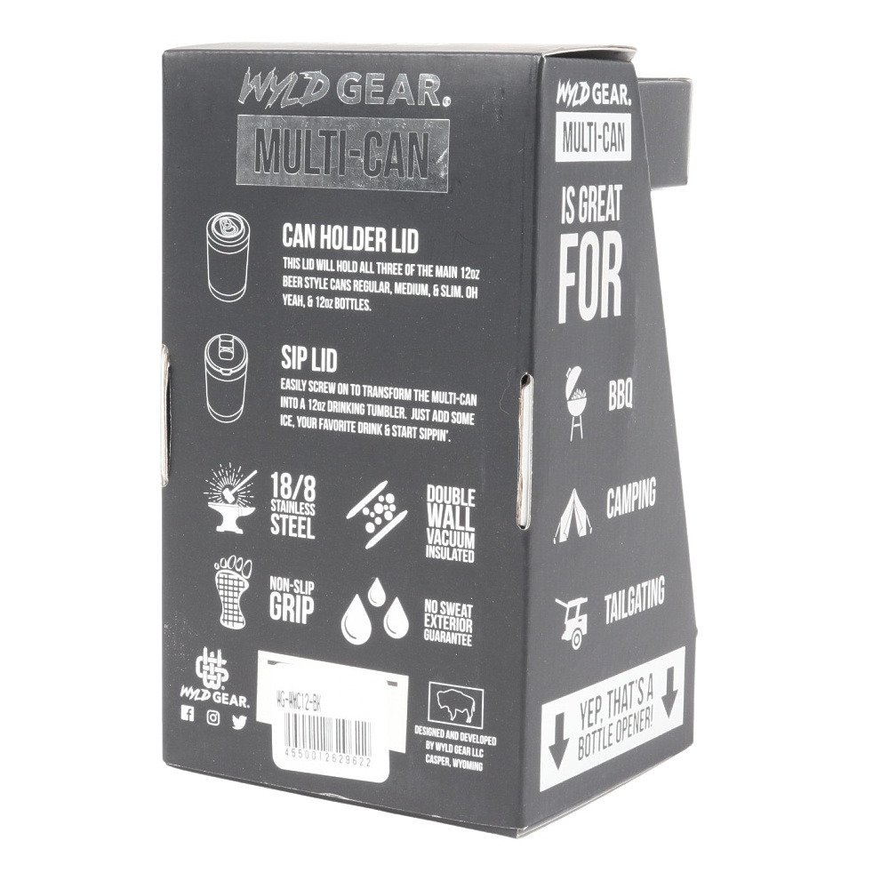 Wyld Gear（Wyld Gear） タンブラー マグ ボトルホルダー マルチカン 保冷 保温 355ml 12oz MC-RWB BK