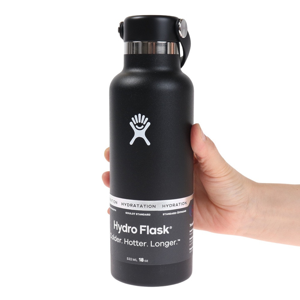 ハイドロフラスク（HydroFlask） 18 oz Standard Mouth 5089013-Black アウトドア・キャンプ用品はエルブレス