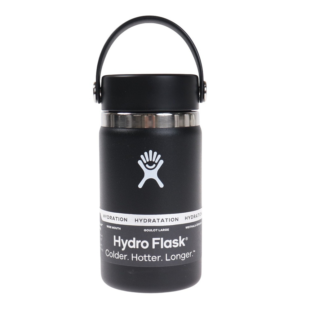 ハイドロフラスク（HydroFlask） 水筒 ステンレスボトル 354ml 保温 保冷 12oz Wide Mouth 5089021-20Black ワイドマウス