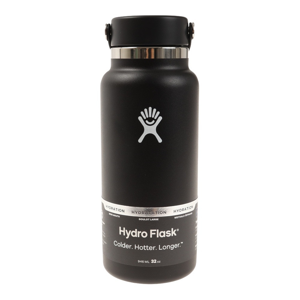 ハイドロフラスク（HydroFlask） 水筒 ボトル マグ 32 oz Wide Mouth 5089025-20Black